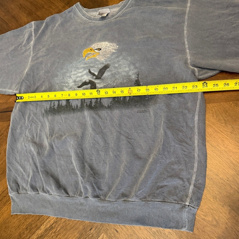 Northern Reflections Vintage Eagle Graphic Sweatshirt Blue Cotton Mens XL Canada - Picture 6 of 6